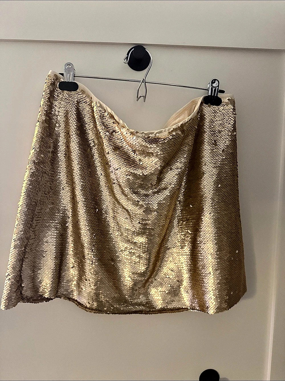 H&M Sequin Mini Skirt in Gold Size XL